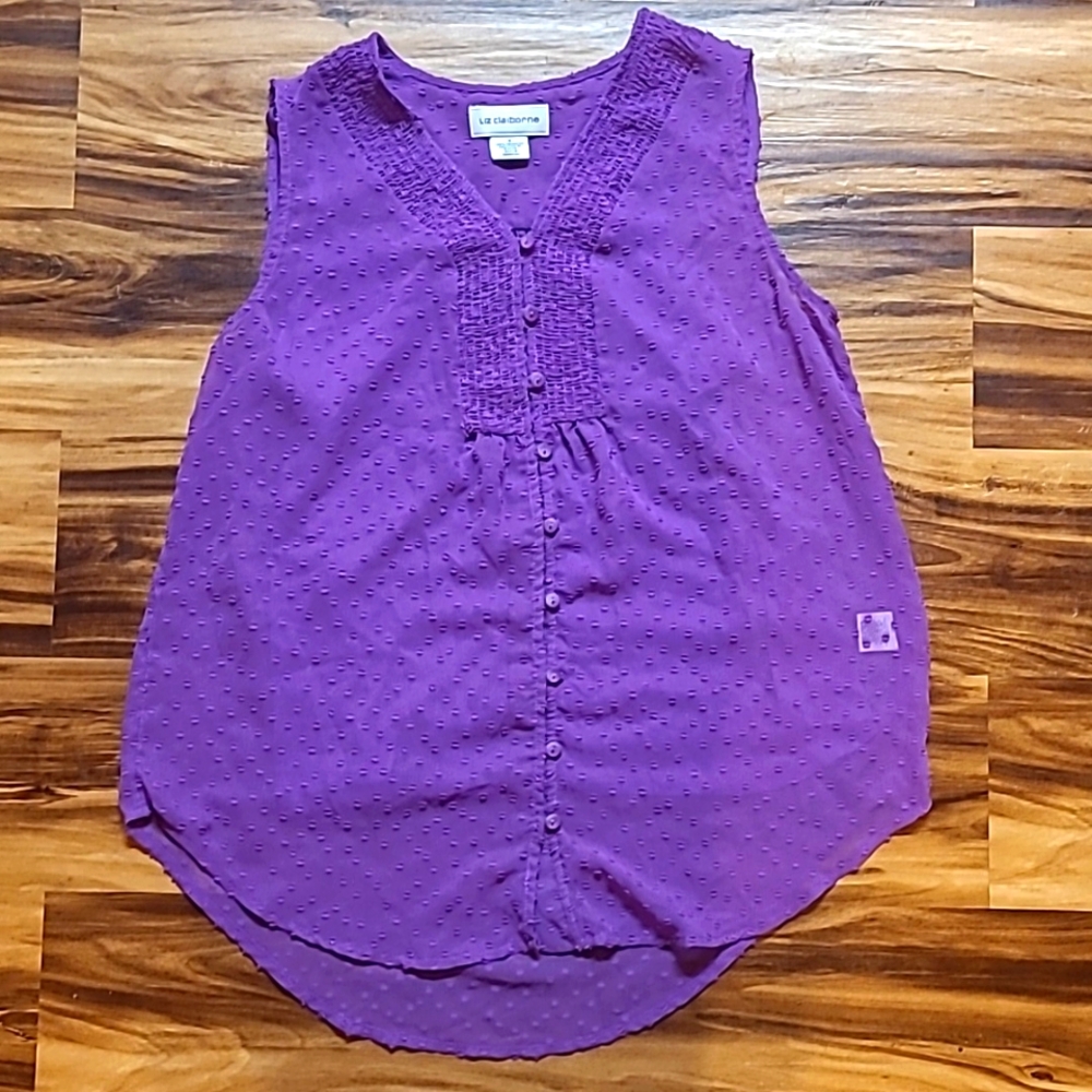 Size Small Liz Claiborn Purple Blouse